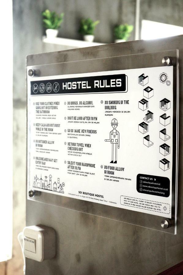 So! Boutique Hostel Malang Bagian luar foto